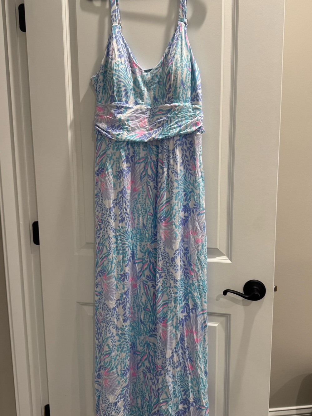 Lilly Pulitzer Multi-Colored Pastel Maxi Dress - Blue, Teal & Pink